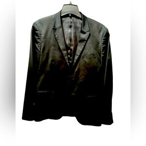 H&M - Skinny-fit, single-breasted jacket. Narrow, notched lapels - 44R - Black